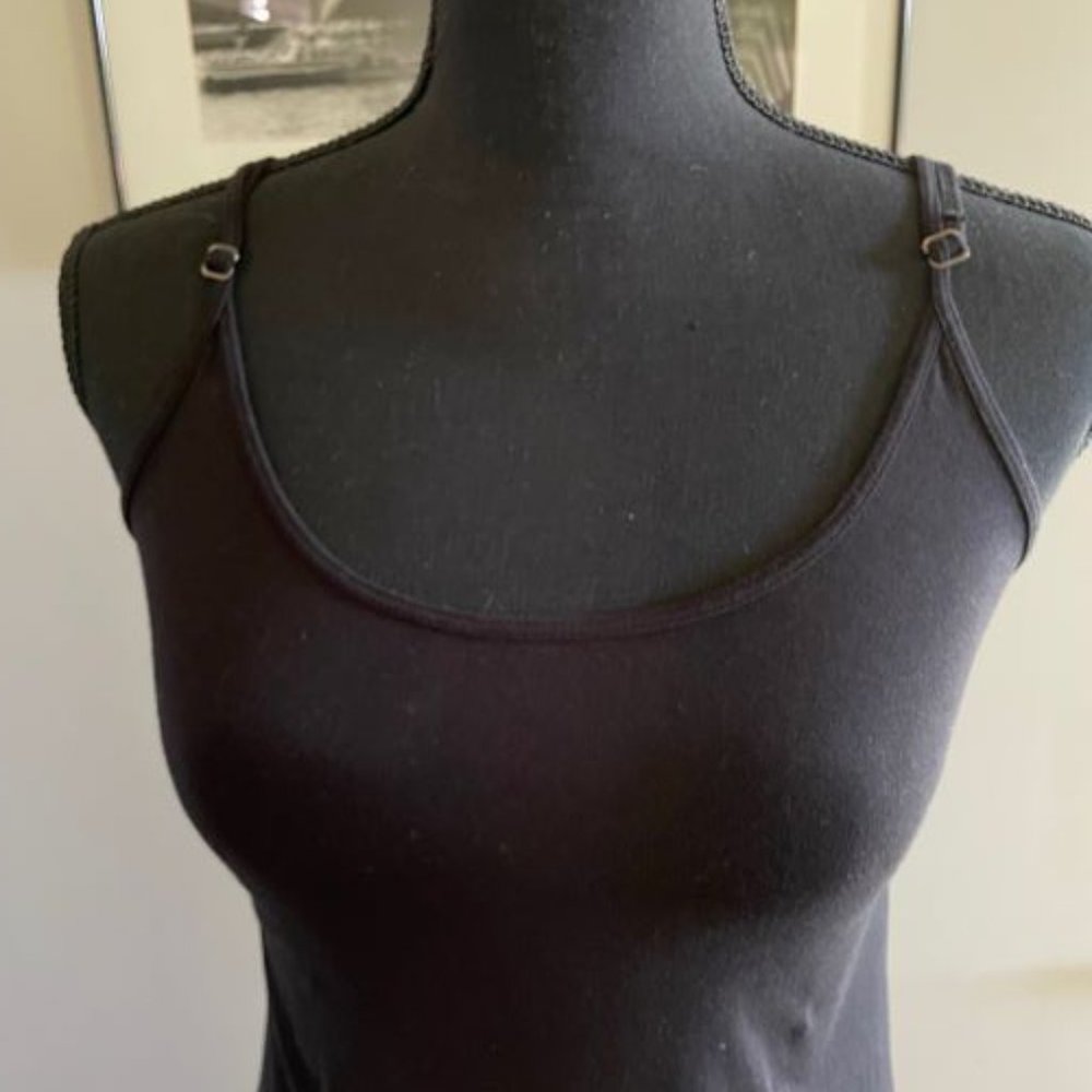 Velvet By Graham& Spencer Adjustable strap Slip Dress in Black, Small